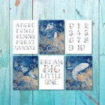 Unisex: Set Of 6 - Under The Sea Watercolor Alphabet - 6X A4