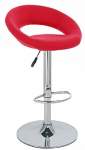 Smte Faux Leather Swivel Cut-out Bar Stool Red With Keychain