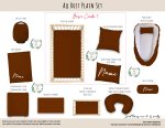 Cot Duvet Bedding All Rust Plain Set