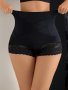 High-Waisted Tummy Control Briefs For Women Butt Lifter Shapewear Postpartum Slimming Panties With Lace Trim