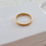 Sienna-gold Gold Plated 925 Sterling Silver Rope Ring - Size 7