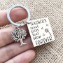 Tree Of Life Keychain - Perfect Teacher's Day Gift Durable Stainless Steel Key Ring With Symbolic Charm