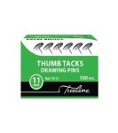 Treeline 11mm Silver Drawing Pins 100s