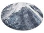 Stunning Navy Modern Round Carpet - 200 X 200 Cm