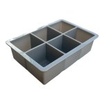 Silicone Ice Tray - Grey 6 Cube