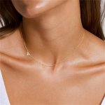 Minimalist Letter Necklace Golden Thin Clavicle Chain Y2K Style Neck Jewelry For Women