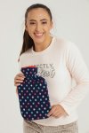 Senza 2L Hot Water Bottle With Fleece Cover
