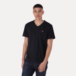 Levi's Mens Original Housemark Vneck T-Shirt In Black - Black L