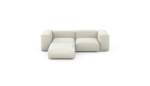 Three Module Chaise Sofa - Linen - Platinum - 230CM X 199CM