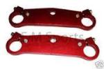 Set Thicker Race Anodized Steering Plates - Red 25MM