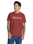 RVCA Mens Big Ss Red Stitch Dusty Red - Dusty Red 3XL