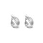 BOJUEA163 Silver Vintage Metallic Exaggerated Large Hoop Earrings