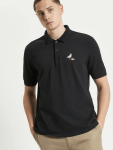 Gull Emb Polo Ss - Black XXL