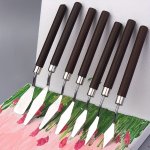 7PCS SET Stainless Steel Oil Painting Knife Artist Spatula Art Tools Stationery Cake Baking Supplies Painting Tools