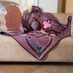 Mini Khotso - Cards Brown pink peacock - 110 X 130 Cm