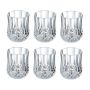 6 Pack 225ML Clear Glass Tumblers With Elegant Crystal Design - Glassware