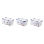 3 Pack - Food Storage Container With Inner Basket - Transparent