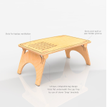 Wavy Sit-stand Laptop Bed Table - Left Handed