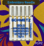 Schmetz Gold Embroidery Needle - Stitch And Go