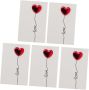 5PCS Valentine's Day Three-dimensional Pop-up Greeting Cards Romantic