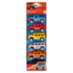 Pull Play Plastic Cars 6-PACK