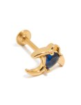 Goldair Gold Plated Surgical Steel Cubic Zirconia Stingray Single Flat Back Stud