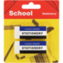 Scholar White Erasers 2 Pack