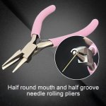 5-INCH Precision Round Concave Pliers For Jewelry Making & Diy Crafts - Durable Carbon Steel Non-slip Grip Ideal For Wire Loopin