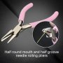 5-Inch Precision Round Concave Pliers For Jewelry Making & DIY Crafts - Durable Carbon Steel Non-Slip Grip Ideal For Wire Looping & Bending