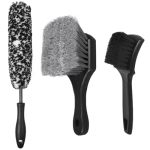 Car Wheel & Tire Brush Set Wheel Cleaner Brush Soft & Stiff Bristle Cleaning Brush Wheel Brushes For Cleaning Wheels Rim Brush F