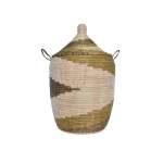 Khaki Woven Laundry Basket