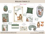 Cot Duvet Bedding Woodlands Drawing Set