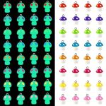 Augshy Mushroom Charms 64 Pcs Mushroom Resin Charm Beads Ornament Glow In The Dark Pendant For Diy Bracelet Necklace Jewelry Mak