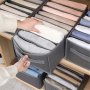 1PC Foldable Wardrobe Organizer Storage Bag For Clothes Jeans Trousers & Socks Durable Polyamide Fabric Material Multipurpose Closet Organization System