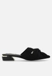 Plum Leona Slip-on Flat - Black