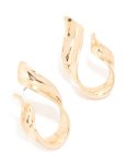 Goldair Gold Organic Flame Stud Earrings