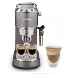 Delonghi Dedica Metallics Pump Espresso: Iridescent Grey EC785.GY