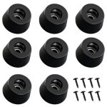 Hhfvvda 8PCS Turntable Isolation Feet Black Speaker Rubber Feet Anti-slip Speaker Isolation Pads For Guitar Amps Cabinets And Au