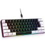 Waterproof Rgb Backlit Keyboard With Detachable Type-c Cable - Black/white