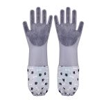 1TO3GO Pet Grooming Gloves Pet Hair Remover Cat Dog Washing Gloves Silicone Heat Resistant Cleaning Gloves With High-density Tee