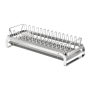 Mikaco Pull-out Dish Organizer Plate Rack W/ Pp Drip TRAY-42CM Single Tier