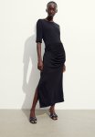 Draped Jersey Dress - Black