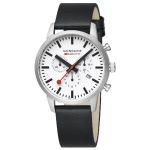 Neo Black Leather Chrono Watch 41MM