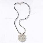 Giant Multi Heart Disc Necklace - Silver Free