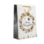 Gift Bag Christmas Hot Stamp Large White & Gold