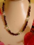 Garnet Quartz Aventurine Necklace