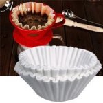 Coffee Accessories 50PCS SET White Coffee Filters Single
