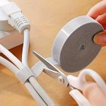 Easy-apply Cable Management Tape 1M Roll - Versatile Cord Organizer For Home & Office Ideal For Computer And Tv Wire Organizatio