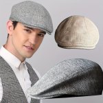 1PC Fashionable Thin Cotton And Linen Beret Cap For Middle-aged And Elderly Ideal Choice For Gifts