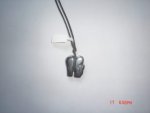 Hematite Elephant Pendant F337